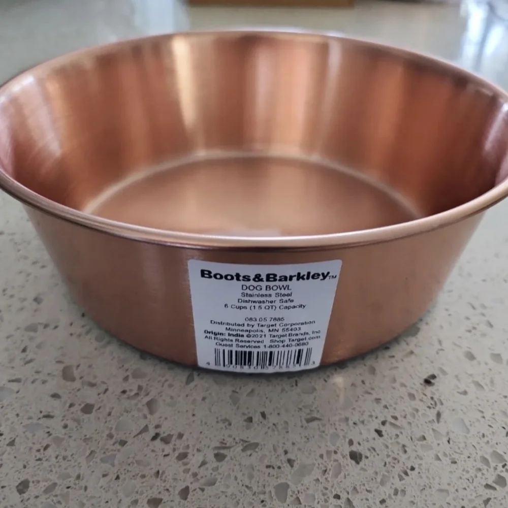 Boots & Barkley Stainless Steel Dog Bowl 1.5qt - 6 Cup Capacity (2 pack)